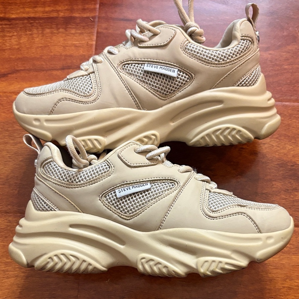 Steve Madden Cream Chunky Sneakers